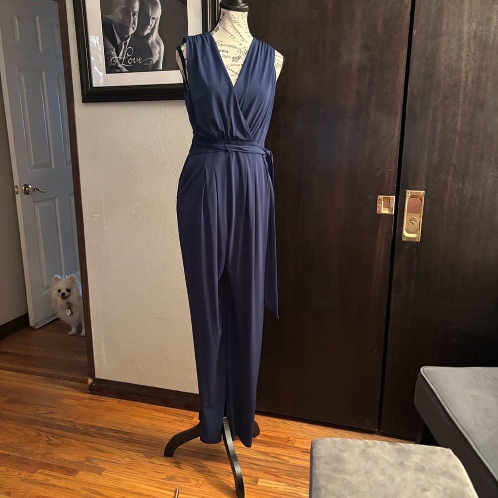 Vince Camuto Deep Blue Jumpsuit Perfect for any occasion! Never been worn!